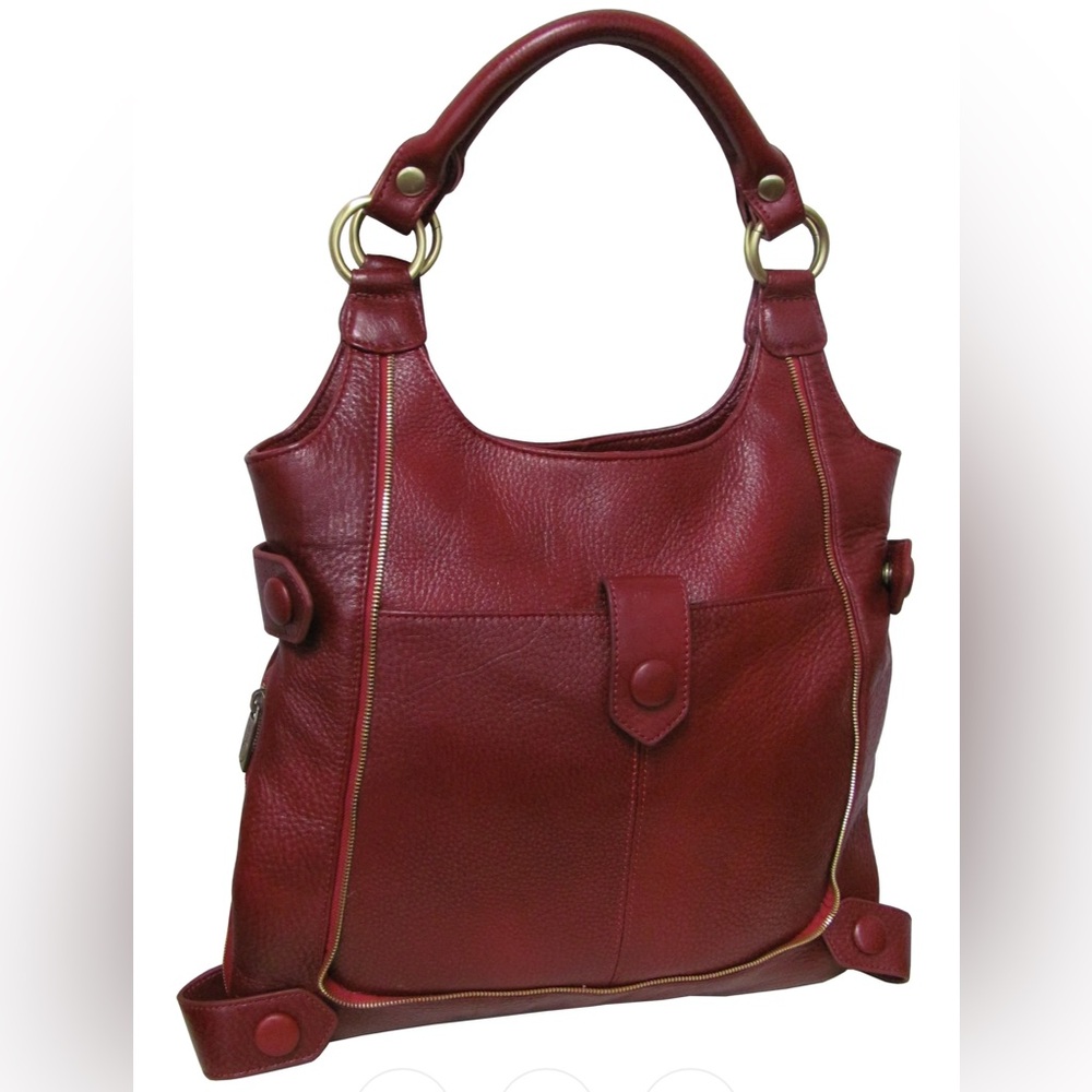 Amerileather Judelle Elegant Red Leather 90’s vibe Women's Bag like new!
